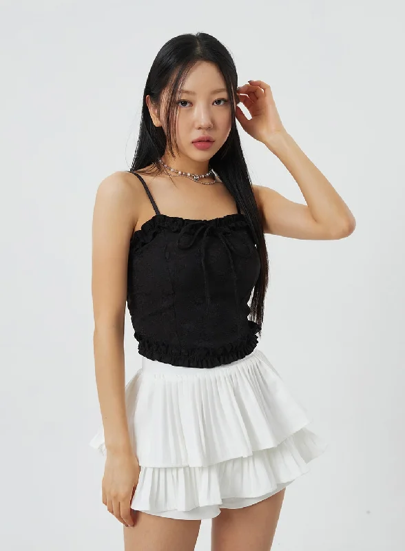 Best Choice Frill Thin Strap Top BF323