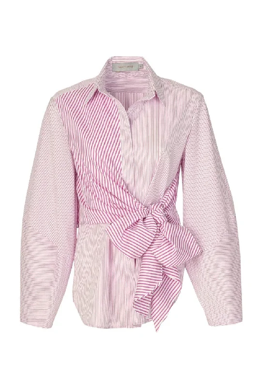 Limited Offer Christine Blouse - Magenta Stripes