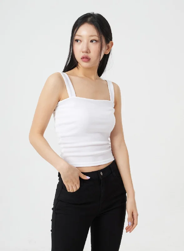 Weekend Deals That Sizzle Square Neck Sleeveless Tee BM304