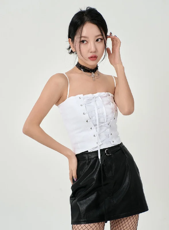 Deal Alert Back Zipper Corset Top BD09