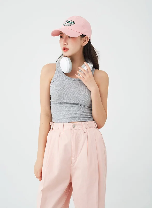Early Bird Basic Cropped Sleeveless Top BG10