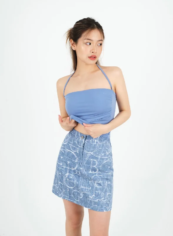 Hurry Up Halterneck Shirred Top with Padding CM9