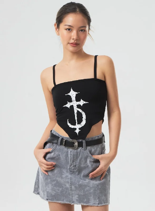 Weekend Savings Spectacular Thin Strap Graphic Top CM329