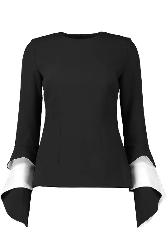 Quick Sale Lotus Sleeve Crepe Top
