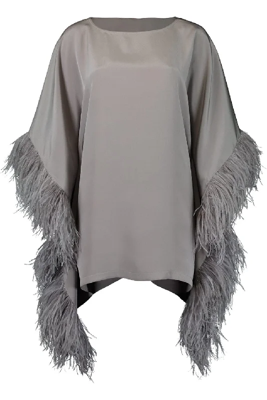 Flash Sale Casimir Caftan Feather Sleeve Top