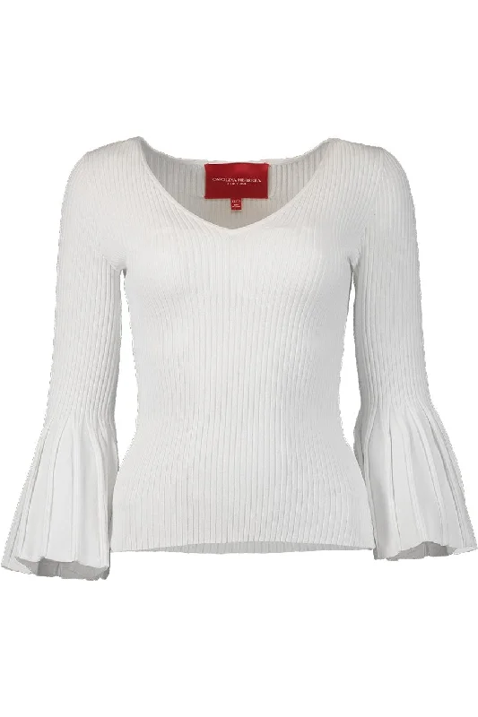 Now or Never V-Neck Flare Knit Top