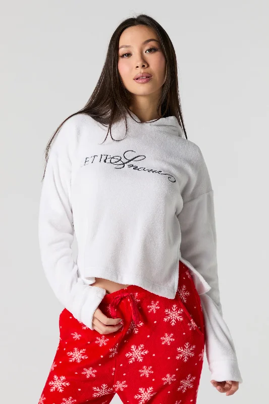 Christmas Embroidered Plush Pajama Hoodie