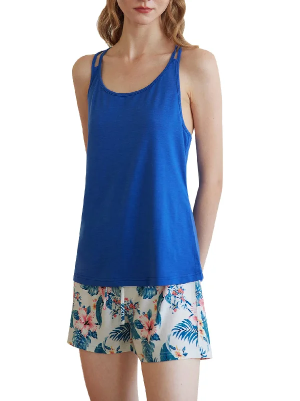 Weekend Specials to Indulge In Women's Tank Top and Tropical Print Shorts Pajama Set Weekend Specials to Indulge In Women's Tank Top and Tropical Print Shorts Pajama Set