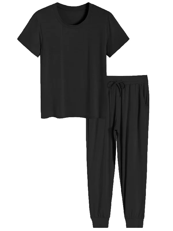 Women's Petite Pajamas Set Viscose Petite Length Sleepwear