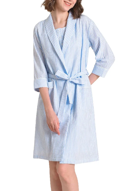 Women's Cotton Nightgown with Matching Robe Set