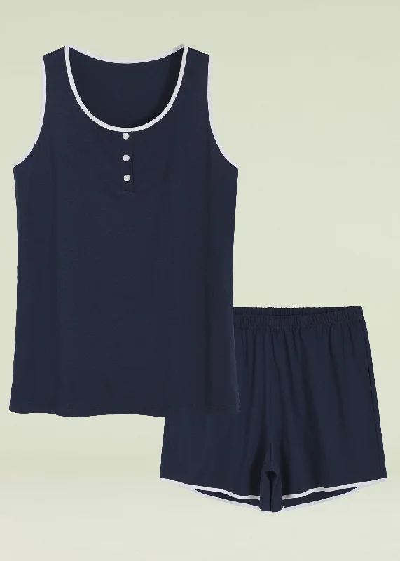Weekend Specials to Indulge In Women's Cotton Loungewear Set Sleep Tank Top with Pajama Shorts