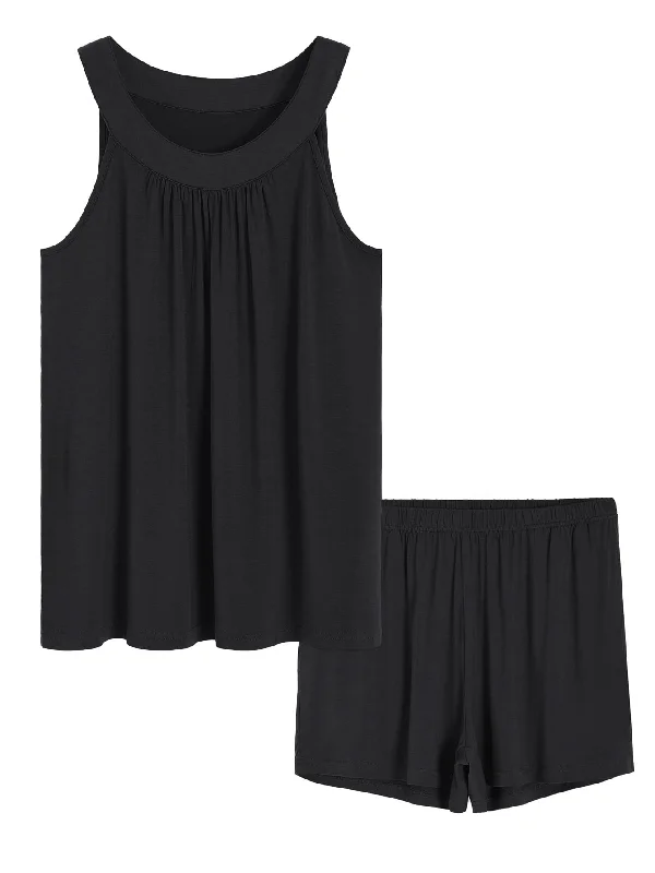 Weekend Extravaganza: Shop Now Women's Soft Bamboo Viscose Tank Top Shorts Summer Pajamas Set Weekend Extravaganza: Shop Now Women's Soft Bamboo Viscose Tank Top Shorts Summer Pajamas Set