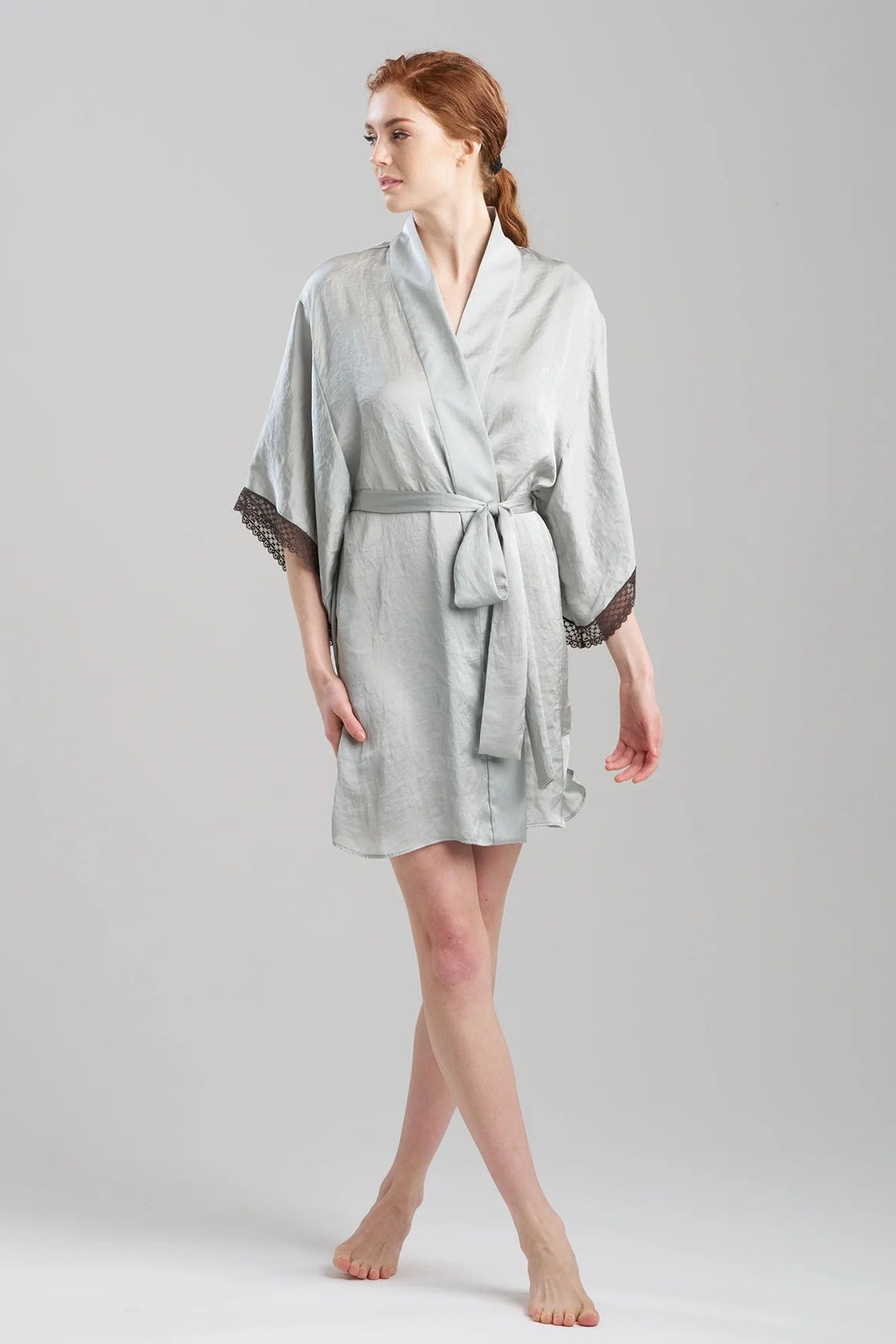 Stock Clearance ASHLEY Short Robe in Celadon