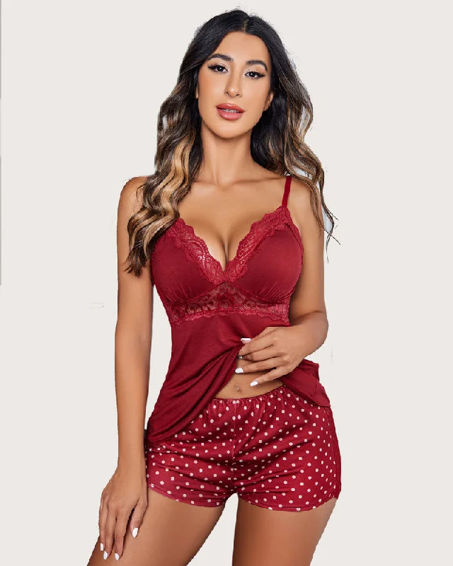 Wine Red Dots