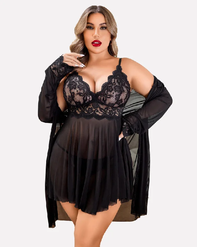 Top Pick Plus Size Sleepwear Exotic Lace Lingerie Sets