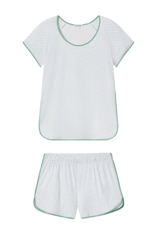 Weekend Deals to Brighten Your Day Pima Shorts Set in Boxwood Blockprint