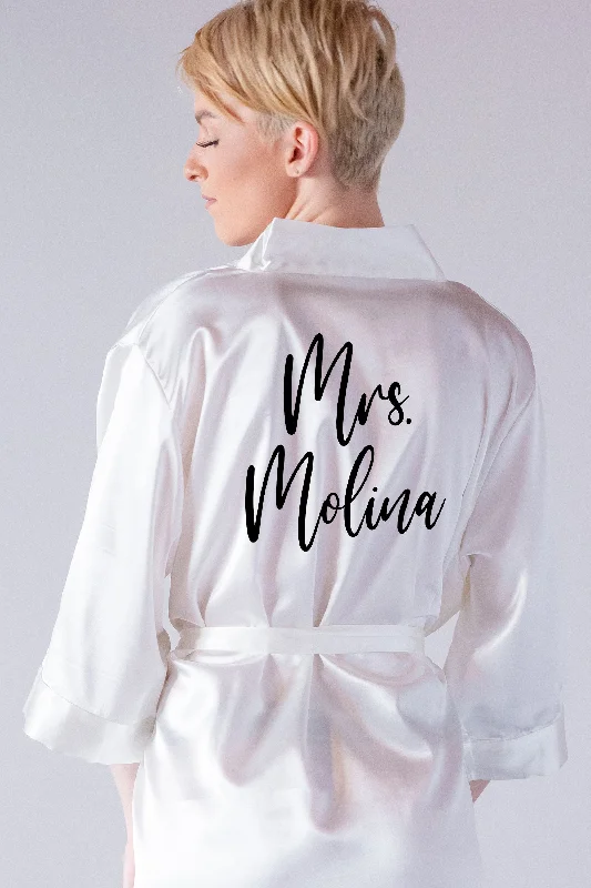 Closeout Deal Bridal Templates - Customized Mrs. Molina Robe
