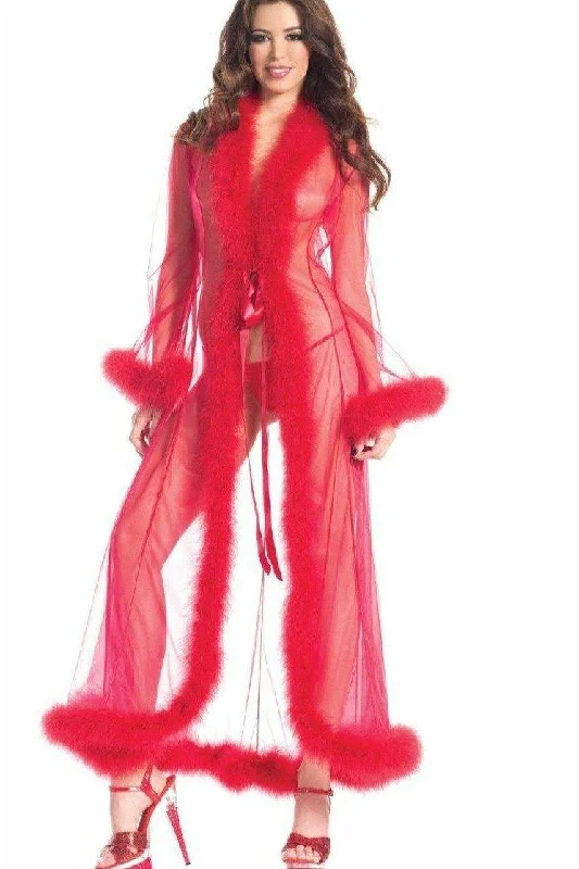 The Best Prices Marabou Trimmed Full Length Robe