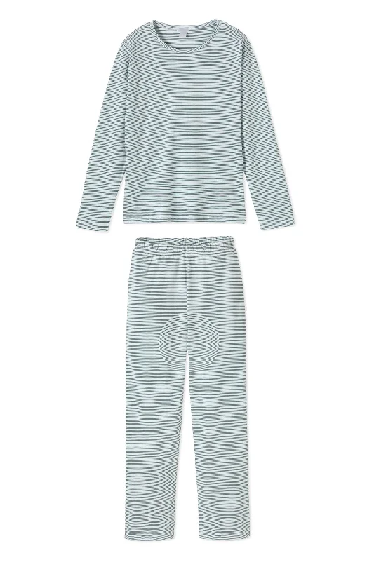 Weekend Steals Await Pima Crew Long-Long Set in Classic Green