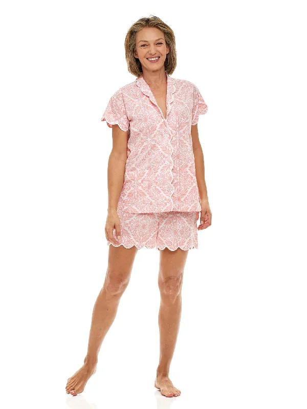 Coral Filigree PJ with Shorts