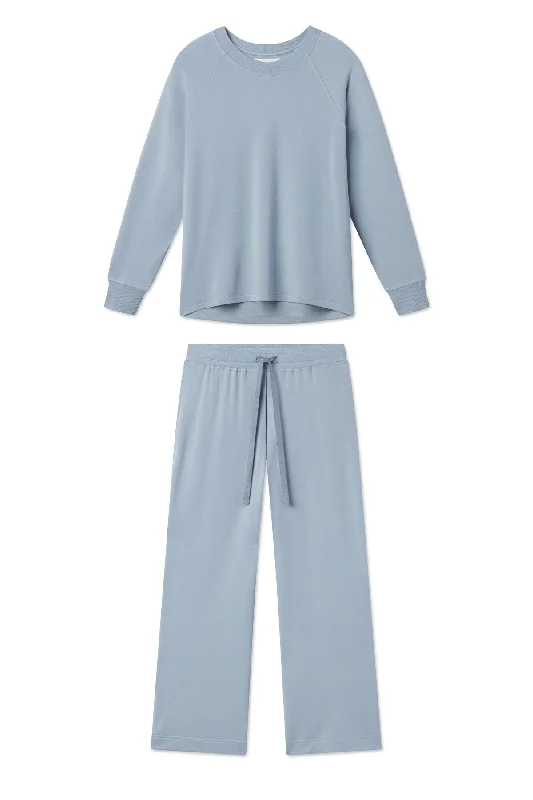 Weekend Specials to Relish Relax Pants Set in Dusty Blue