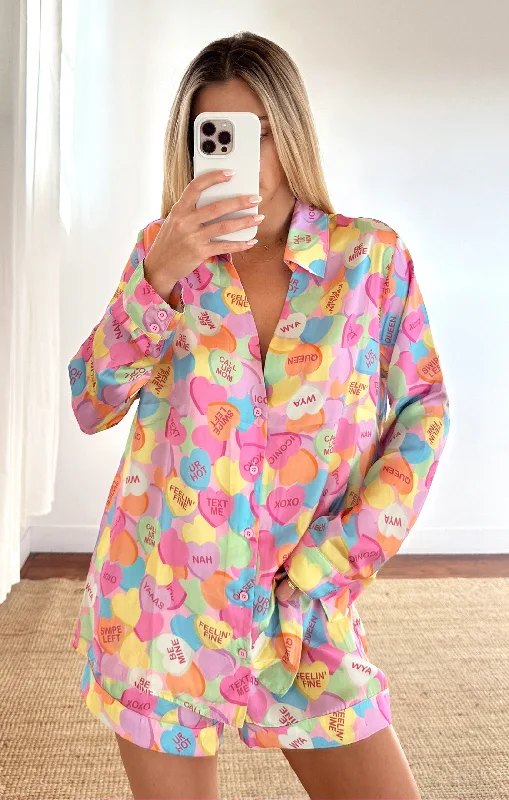 Pay Less Early Riser PJ Set ~ Candy Crush Silky