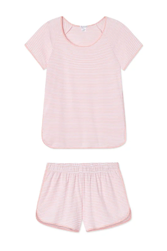 Weekend Offers That Amaze Pima Shorts Set in English Rose Stripe