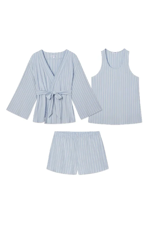 Weekend Discounts to Grab DreamModal Kimono Shorts Bundle in Fog Vertical Stripe