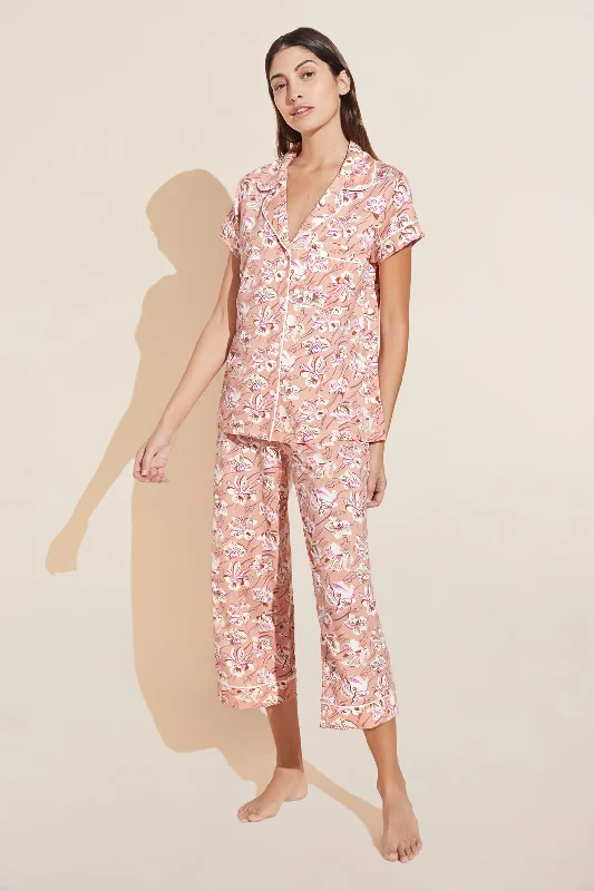 Special Price Gisele Printed TENCEL™ Modal Short Sleeve Cropped PJ Set
