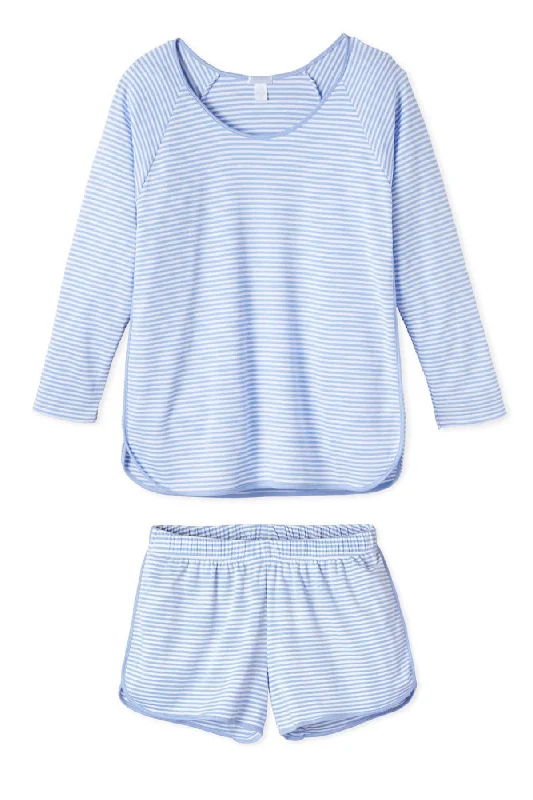 Super Bargain Pima Long-Short Set in Hydrangea