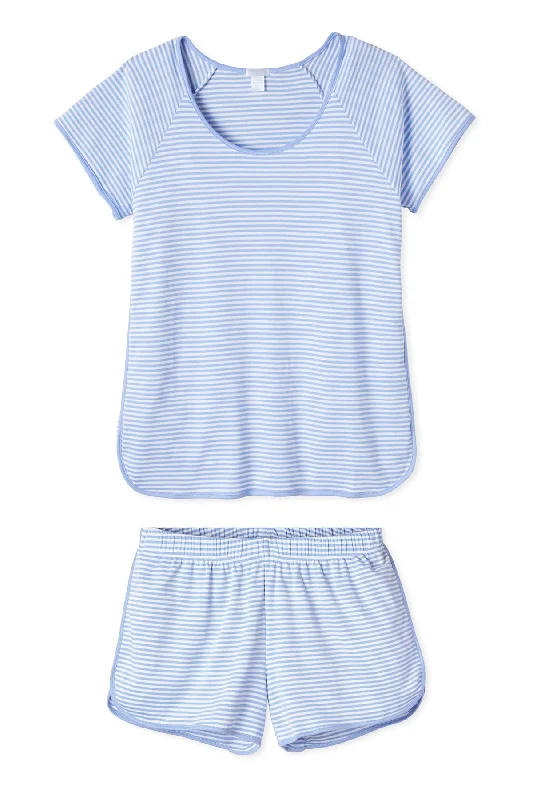 Massive Deal Pima Shorts Set in Hydrangea