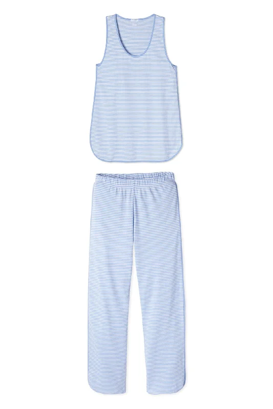 Bonus Offer Pima Tank-Long Set in Hydrangea