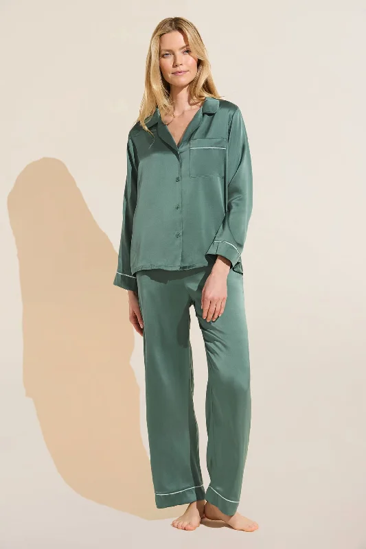 Huge Savings Inez Washable Silk Long PJ Set