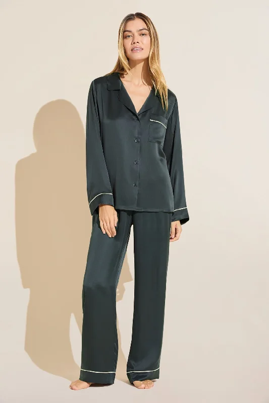 Weekend Specials to Enjoy Inez Washable Silk Long PJ Set