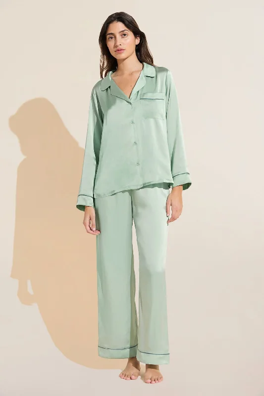 Low Cost Inez Washable Silk Long PJ Set