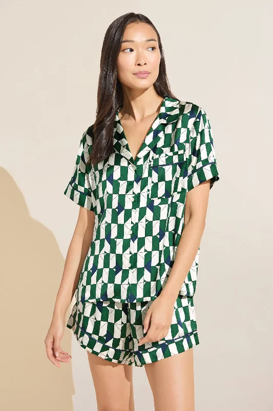 Weekend Savings Bonanza Inez Washable Silk Printed Short PJ Set