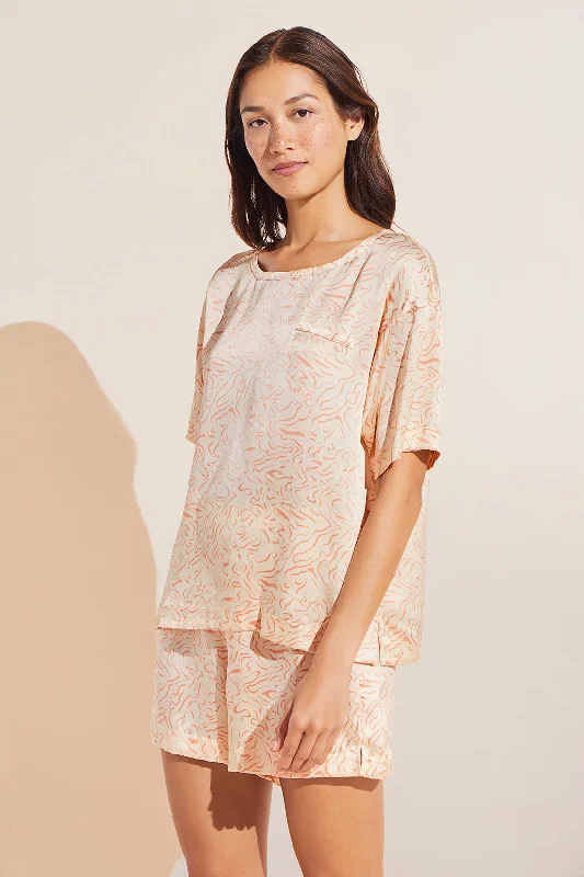 Exclusive Weekend Offers Inside Inez Washable Silk Printed Short Sleeve Tee & Boxer PJ Set Exclusive Weekend Offers Inside Inez Washable Silk Printed Short Sleeve Tee & Boxer PJ Set
