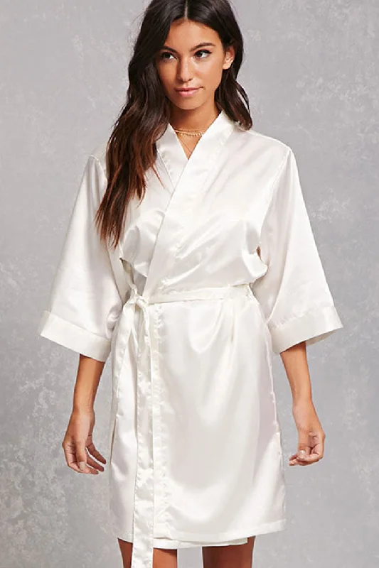 Act Now Ivory Bride Robe