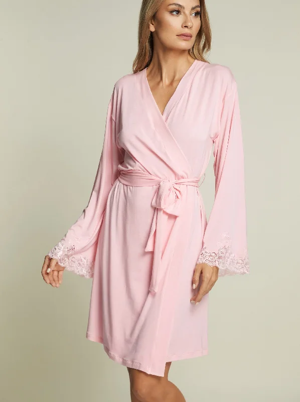 Super Discount Kensington Mornings Robe in Pink