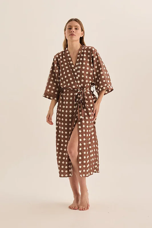 Lana Brown Spot Robe