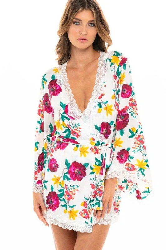 Now or Never Flora Lace Trimmed Robe