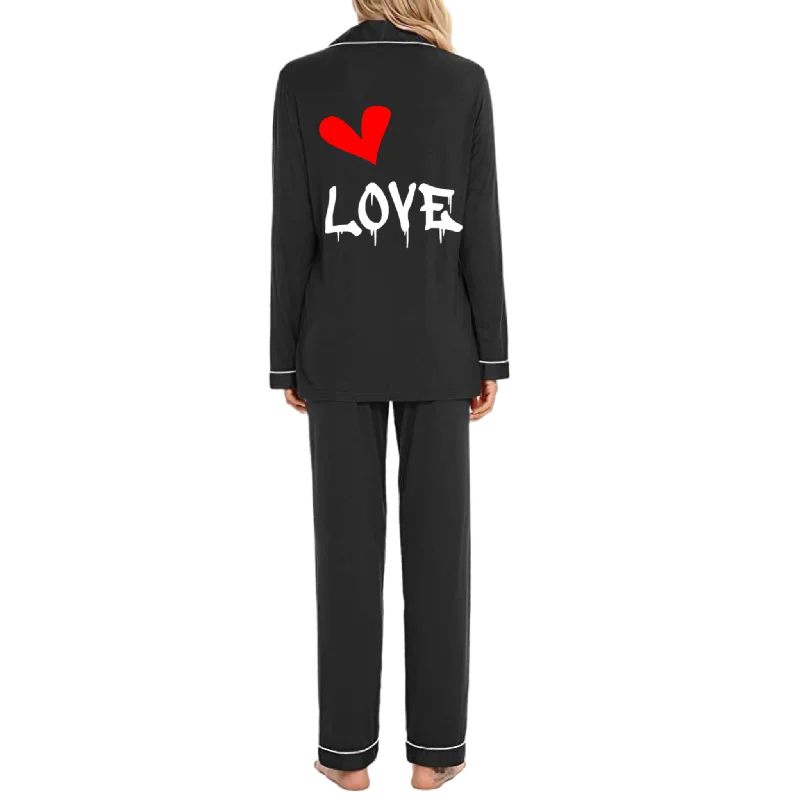 Love Drip Pajama Set Bamboo L/S