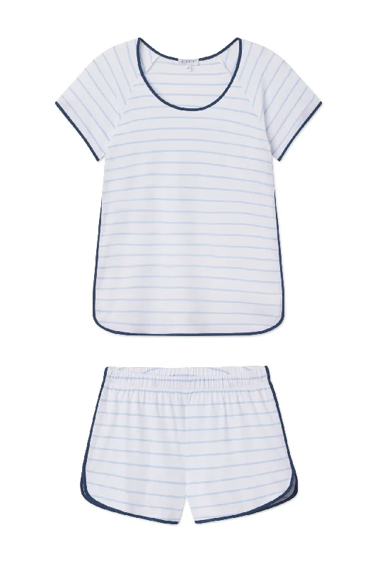 Limited Supply Pima Shorts Set in Marine