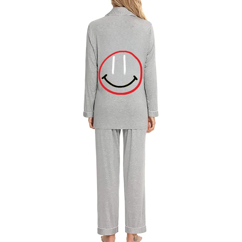 Multi Smile Pajama Bamboo Set L/S