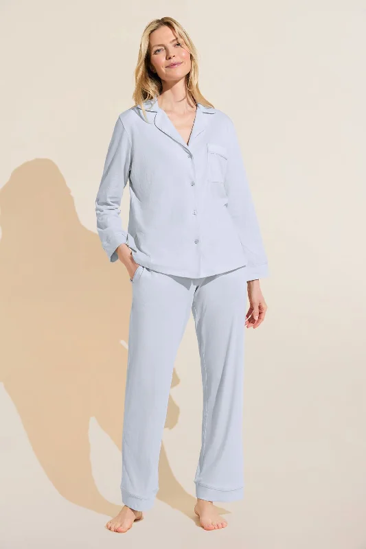 Crazy Savings Organic Pima Cotton Notch Collar Top & Pant PJ Set