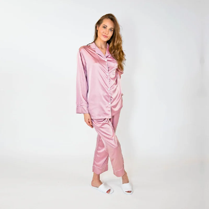Weekend Price Cuts Galore Pajama Pant Set - Dusty Pink