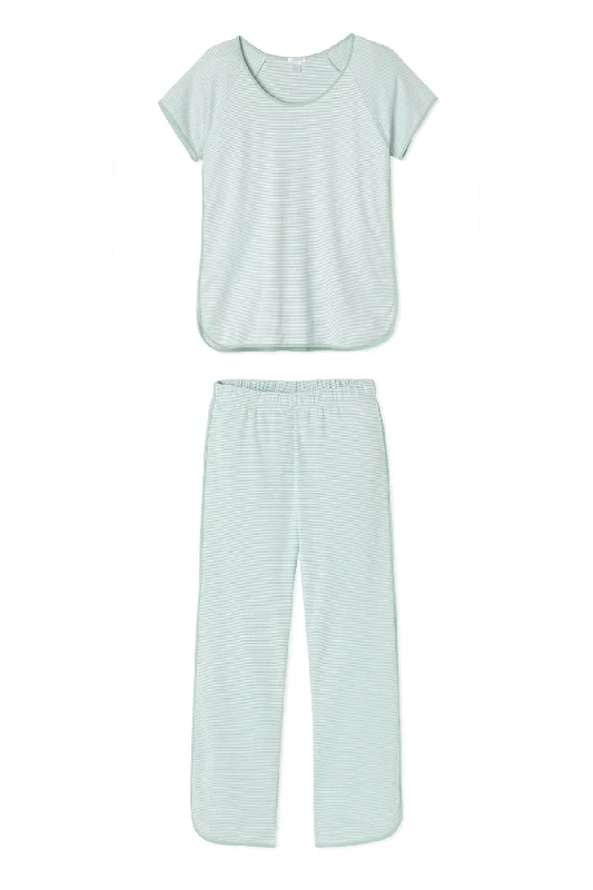 Cash Savings Pima Short-Long Set in Parisian Green