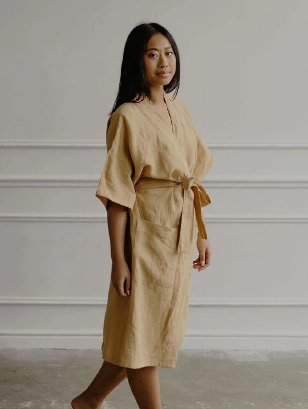 Flash Deal Midnight Linen Bathrobe | Multiple Colours
