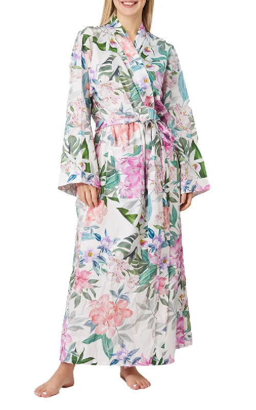 Now Available Sanctuary Studio 100% Cotton Sateen Long Sleeve Robe Pink Nymph