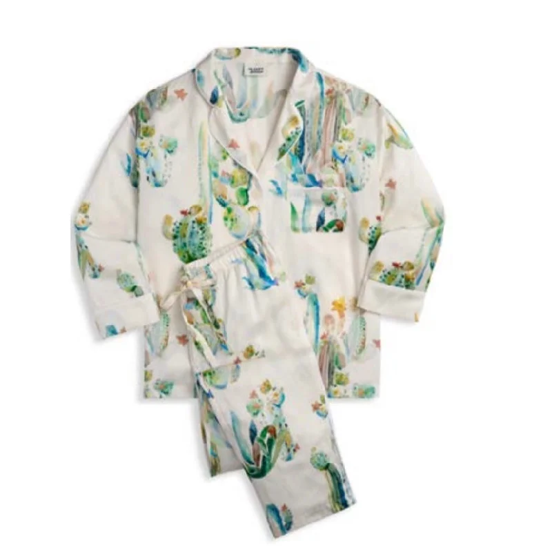 Weekend-Only Price Drops SLEEPY JONES ~ 2 pc silk cacti pj set